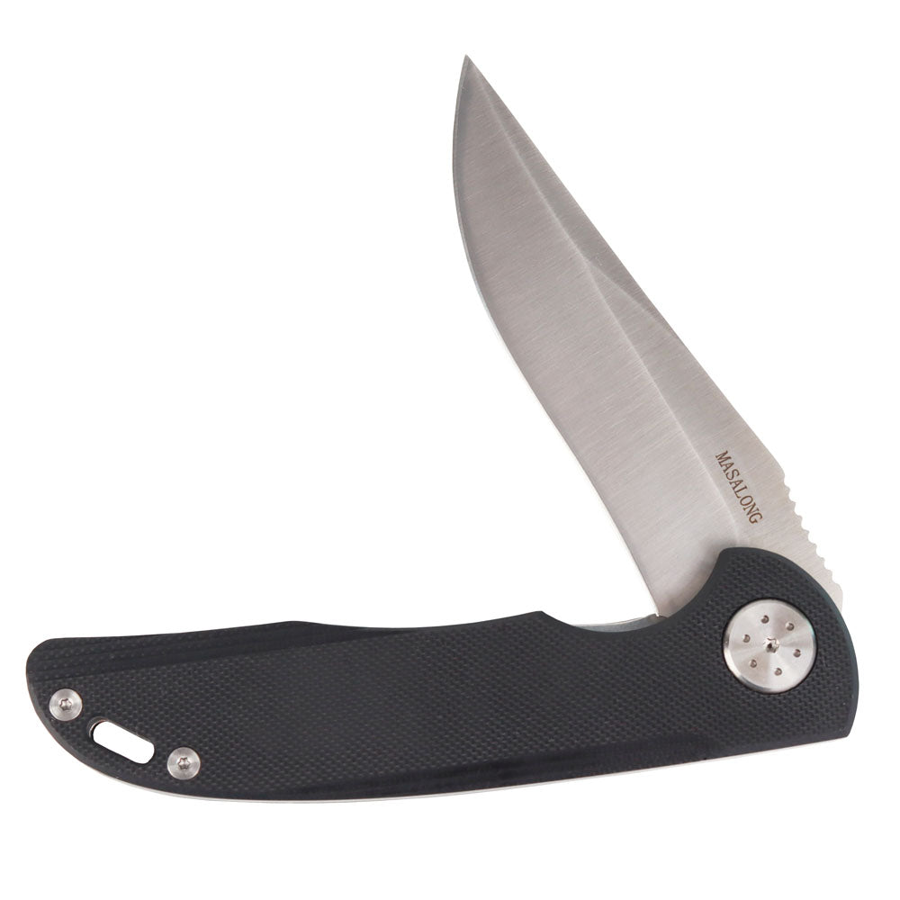 MASALONG kni216 Quick-opening folding outdoor survival tactical knife D2 steel, G10 handle