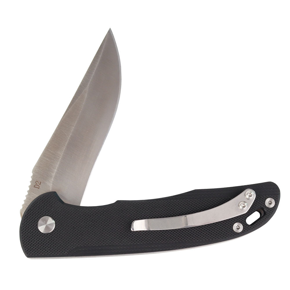 MASALONG kni216 Quick-opening folding outdoor survival tactical knife D2 steel, G10 handle