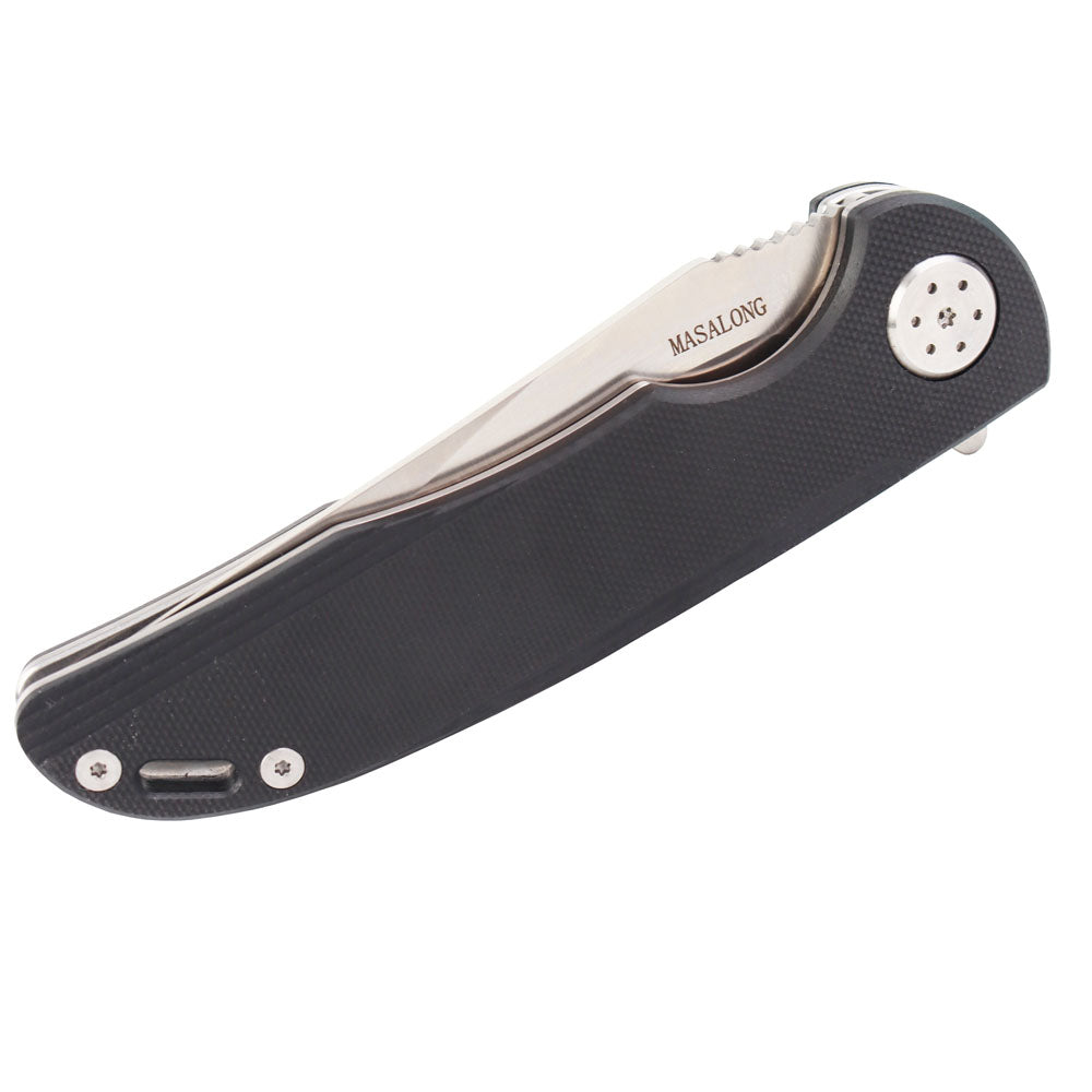 MASALONG kni216 Quick-opening folding outdoor survival tactical knife D2 steel, G10 handle