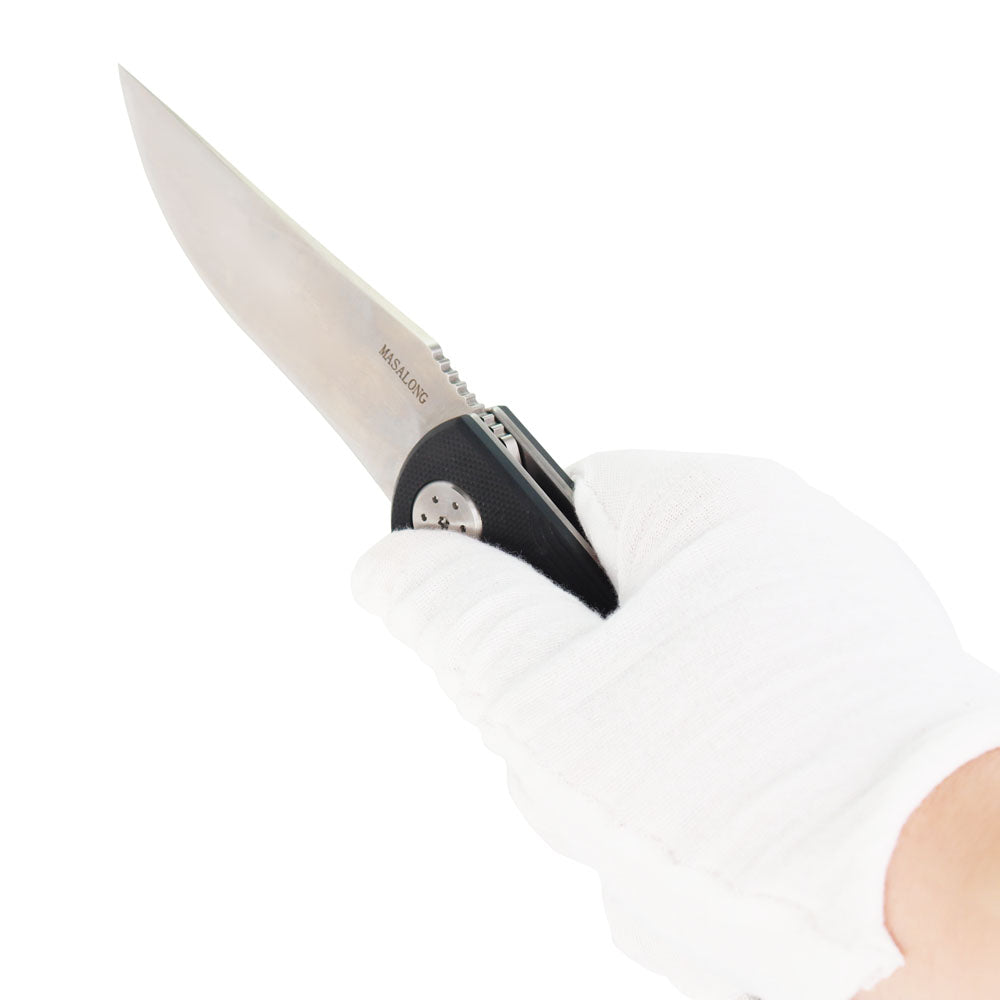 MASALONG kni216 Quick-opening folding outdoor survival tactical knife D2 steel, G10 handle