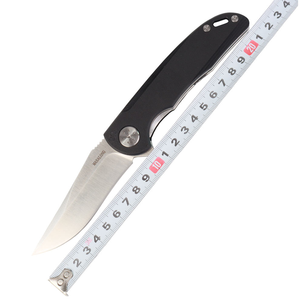 MASALONG kni216 Quick-opening folding outdoor survival tactical knife D2 steel, G10 handle