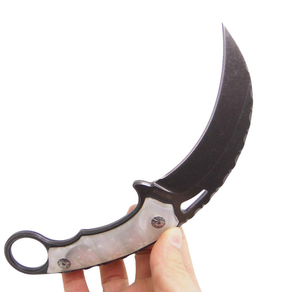 Cuchillo táctico de karambit con garra marcial MASALONG M130 Toucan para exteriores