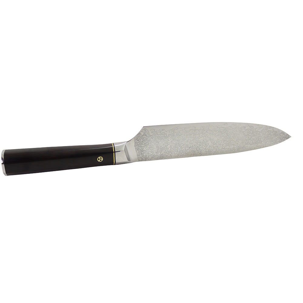 Cuchillo de cocina estándar de chef con mango de ébano de acero de Damasco de alta dureza de 13 pulgadas MASALONG (cocina 15)