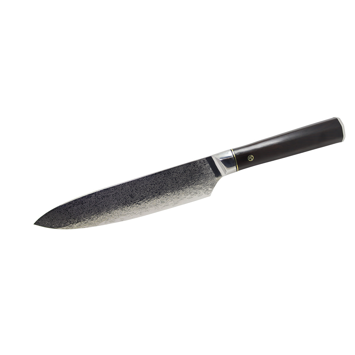 Cuchillo de cocina estándar de chef con mango de ébano de acero de Damasco de alta dureza de 13 pulgadas MASALONG (cocina 15)