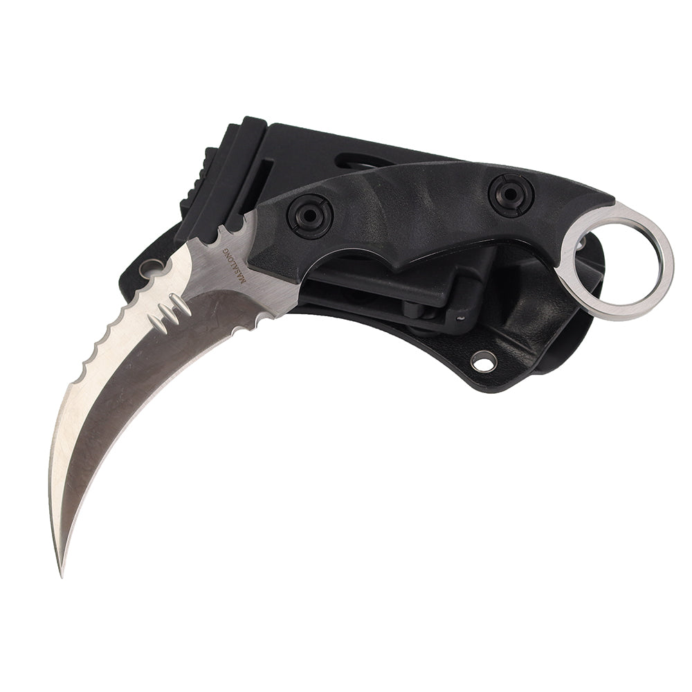 MASALONG Kni104 Cuchillo de cazador táctico Karambit con mango de combate de garra de muy buen equilibrio