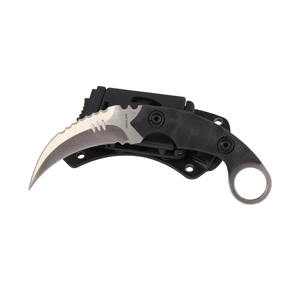 MASALONG Kni104 Cuchillo de cazador táctico Karambit con mango de combate de garra de muy buen equilibrio