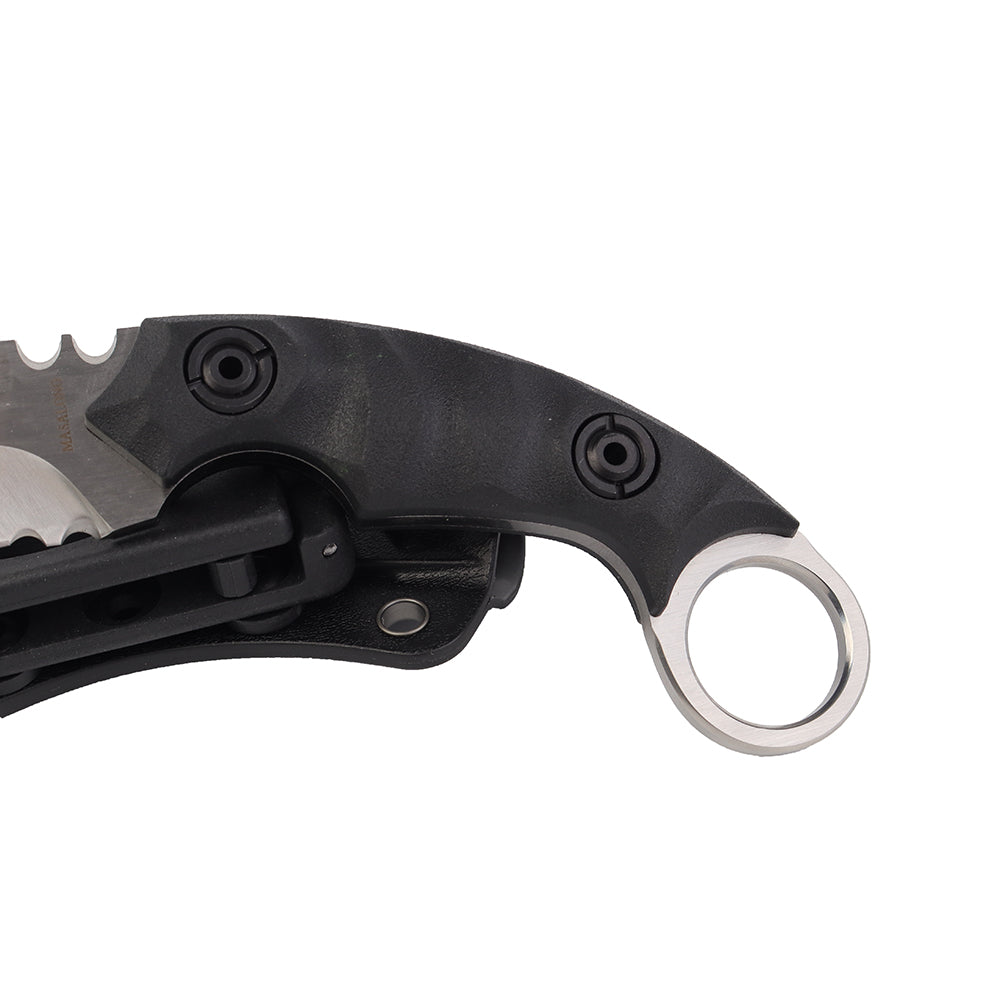 MASALONG Kni104 Cuchillo de cazador táctico Karambit con mango de combate de garra de muy buen equilibrio