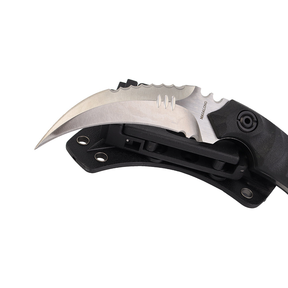 MASALONG Kni104 Cuchillo de cazador táctico Karambit con mango de combate de garra de muy buen equilibrio
