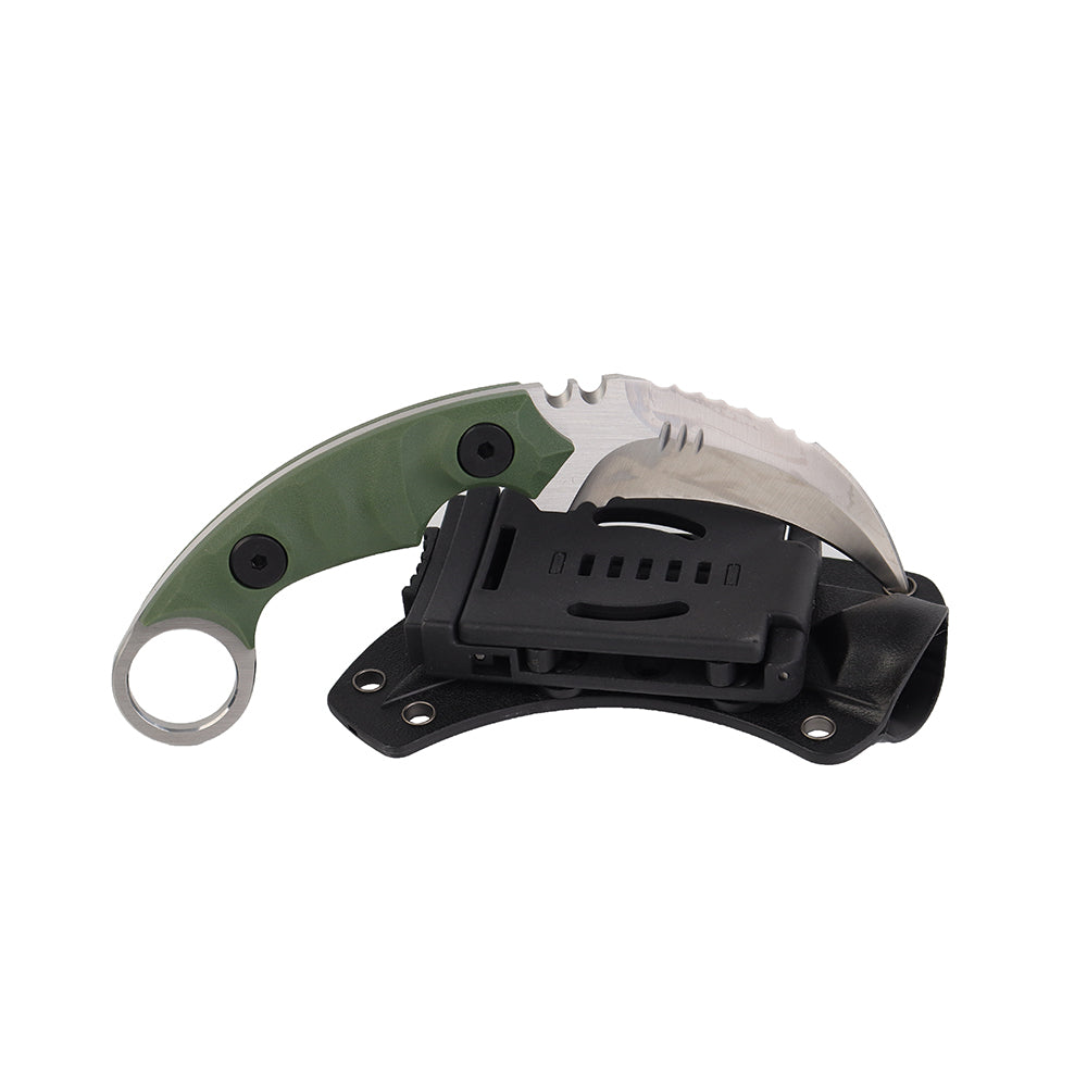 MASALONG Kni104 Cuchillo de cazador táctico Karambit con mango de combate de garra de muy buen equilibrio