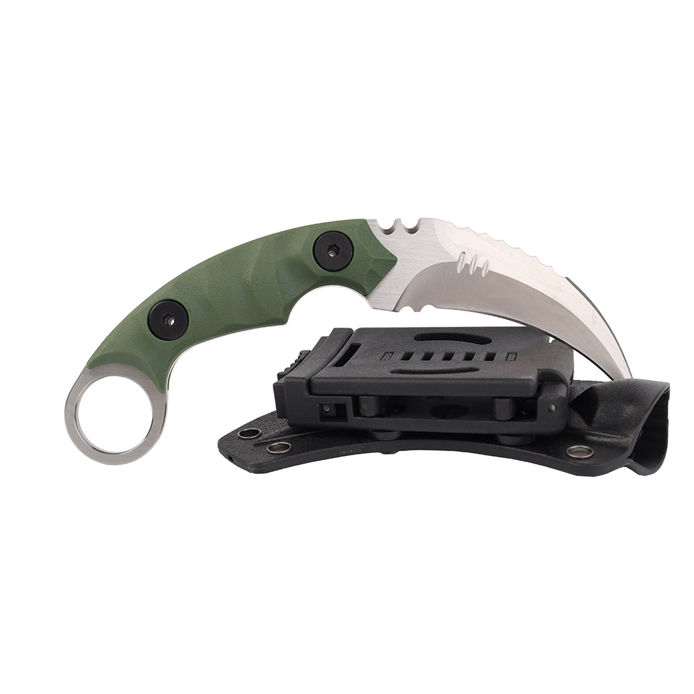 MASALONG Kni104 Cuchillo de cazador táctico Karambit con mango de combate de garra de muy buen equilibrio