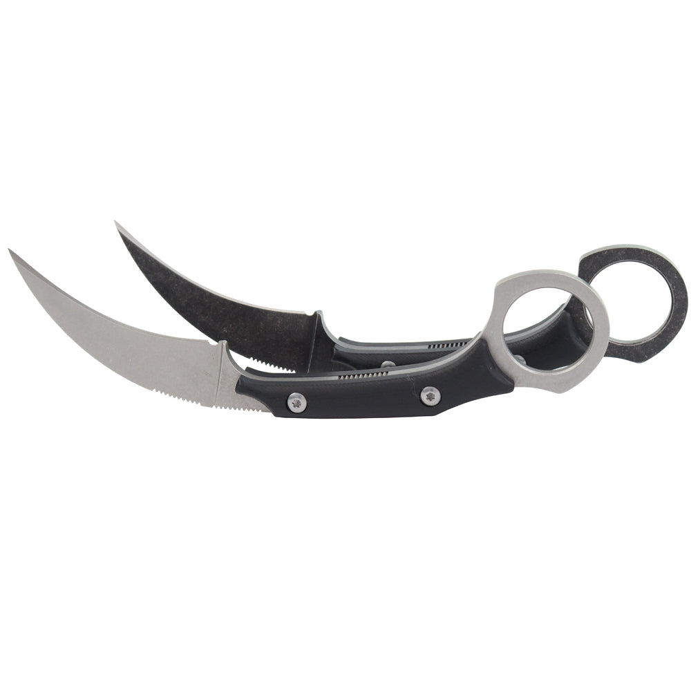 MASALONG kni224 Cuchillo táctico pequeño mini karambit con garra fija y curva