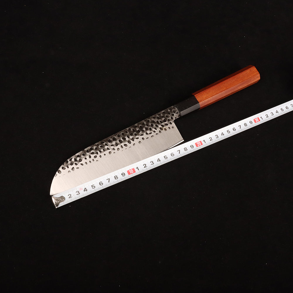 Juego de cuchillos de chef martillados Masalong de 8 pulgadas Kni240 8Cr18Mov Cuchillo de cocina extremadamente afilado