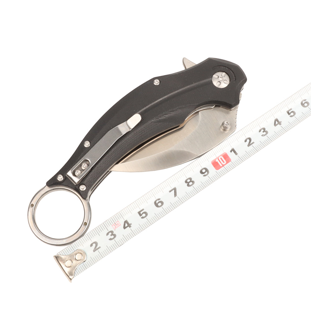Cuchillo táctico de supervivencia de bolsillo plegable con garra de halcón Masalong kni250, hoja de acero D2, karambit