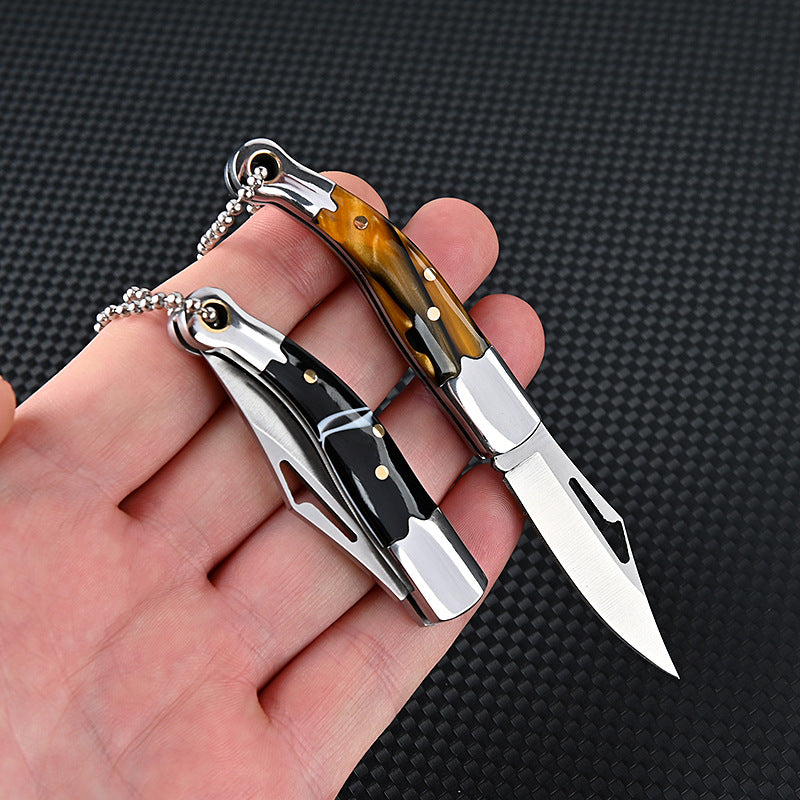 MASALONG MA-TY-018 Stainless Steel Mini Folding Knife Sharp Shrimp Knife Unpacking Express Box Opening Knife Keychain Pendant Fruit Knife Self Defense