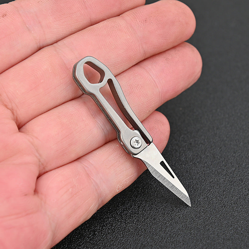 MASALONG MA-TY-030 Liga de titânio mini faca afiada portátil EDC chaveiro pingente desempacotamento e desembalagem entrega expressa faca portátil faca dobrável