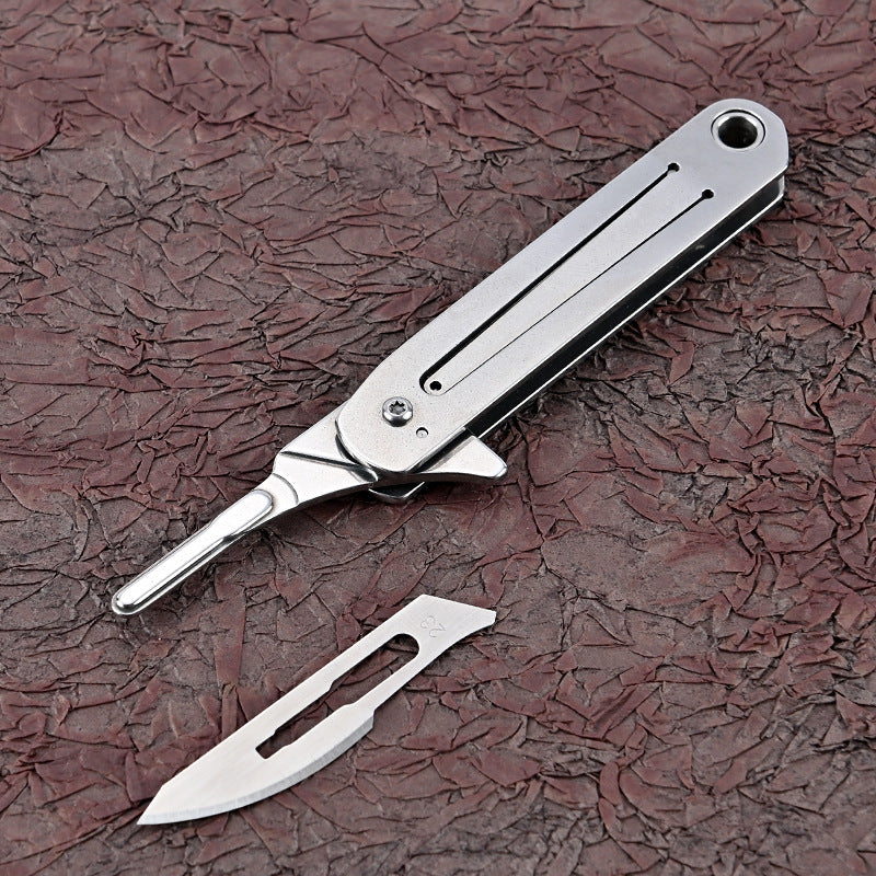 MASALONG MA-TY-020 Aço inoxidável Faca de arte de abertura rápida Mini chaveiro dobrável Lâmina pequena Faca de papel de corte afiada Faca de abertura expressa portátil