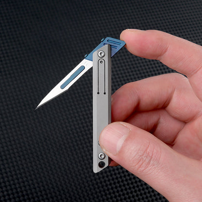 MASALONG MA-TY-013 Titanium alloy mini knife, art cutting blade, sharp paper cutting knife, portable keychain pendant, portable unboxing and unpacking courier knife