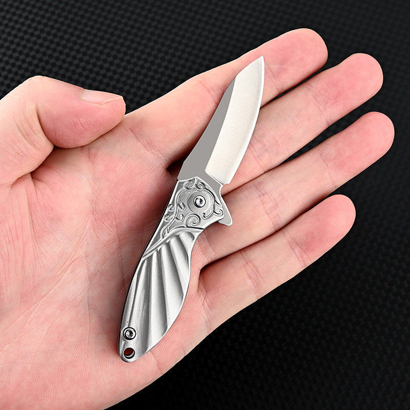 MASALONG MA-TY-061 D2 Steel Mini Folding Knife, Sharp Stainless Steel Fruit Knife, Outdoor Self Defense, Portable, Dismantling, Express Delivery Knife, Portable Keychain