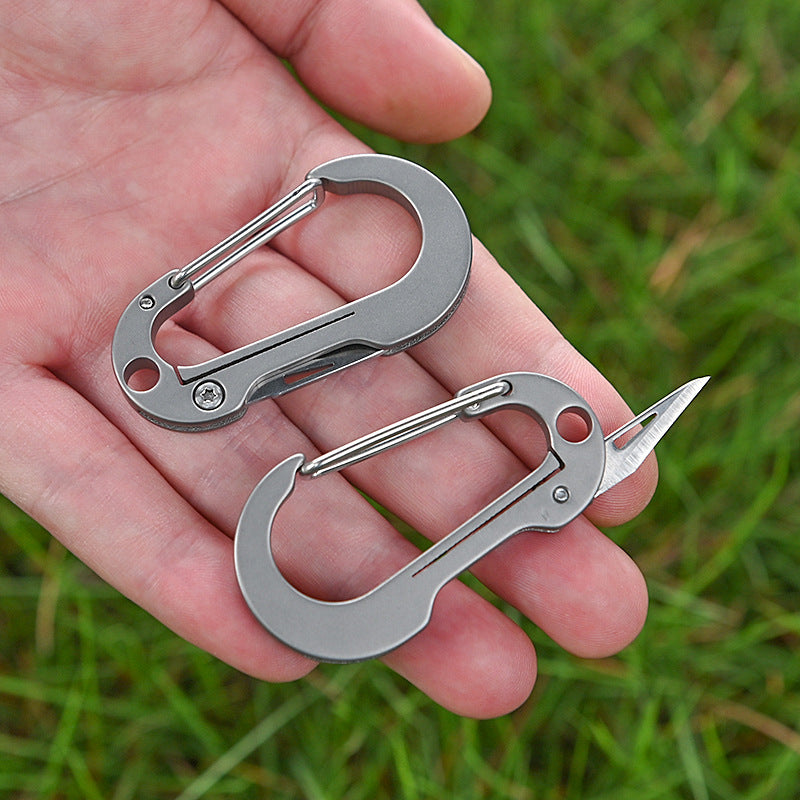 MASALONG MA-TY-016 Multi functional titanium alloy keychain with small blade, convenient for carrying unboxing and express delivery, small knife for men's waist hanging car keychain