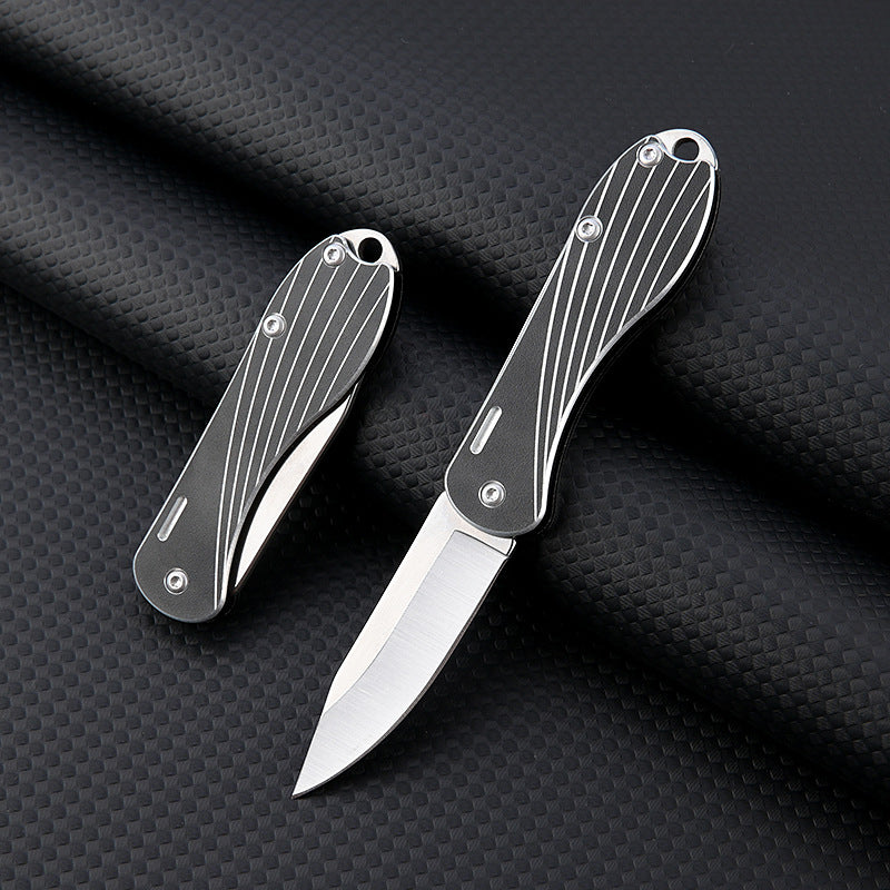 MASALONG MA-TY-049 Cuchillo mariposa negro, minicuchillo plegable afilado de acero inoxidable, llavero portátil, accesorios para colgar, desembalaje, entrega exprés, cuchillo para abrir cajas, cuchillo para frutas