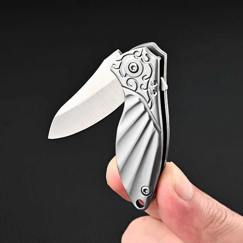 MASALONG MA-TY-061 D2 Steel Mini Folding Knife, Sharp Stainless Steel Fruit Knife, Outdoor Self Defense, Portable, Dismantling, Express Delivery Knife, Portable Keychain