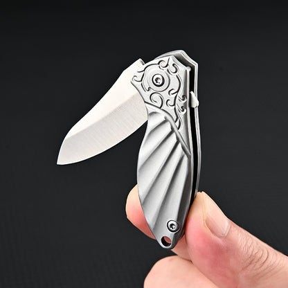 MASALONG MA-TY-061 D2 Steel Mini Folding Knife, Sharp Stainless Steel Fruit Knife, Outdoor Self Defense, Portable, Dismantling, Express Delivery Knife, Portable Keychain