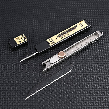 MASALONG MA-TY-065 Cuchillo de arte de aleación de titanio para desempaquetar y desempaquetar entrega urgente, cuchillo afilado para tallar, cuchillo para papel tapiz, suministros de oficina, cuchillo para cortar papel de metal