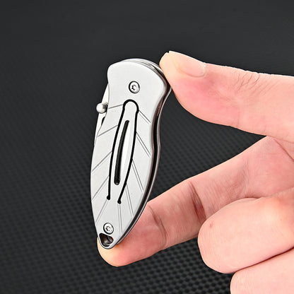 MASALONG MA-TY-050 D2 Cuchillo plegable pequeño de acero, llavero portátil, caja abierta, cuchillo afilado para frutas, cuchillo portátil para exteriores, autodefensa