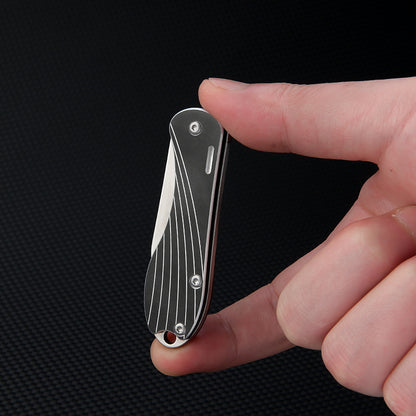 MASALONG MA-TY-049 Cuchillo mariposa negro, minicuchillo plegable afilado de acero inoxidable, llavero portátil, accesorios para colgar, desembalaje, entrega exprés, cuchillo para abrir cajas, cuchillo para frutas