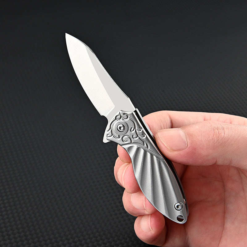 MASALONG MA-TY-061 D2 Steel Mini Folding Knife, Sharp Stainless Steel Fruit Knife, Outdoor Self Defense, Portable, Dismantling, Express Delivery Knife, Portable Keychain