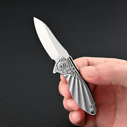 MASALONG MA-TY-061 D2 Steel Mini Folding Knife, Sharp Stainless Steel Fruit Knife, Outdoor Self Defense, Portable, Dismantling, Express Delivery Knife, Portable Keychain