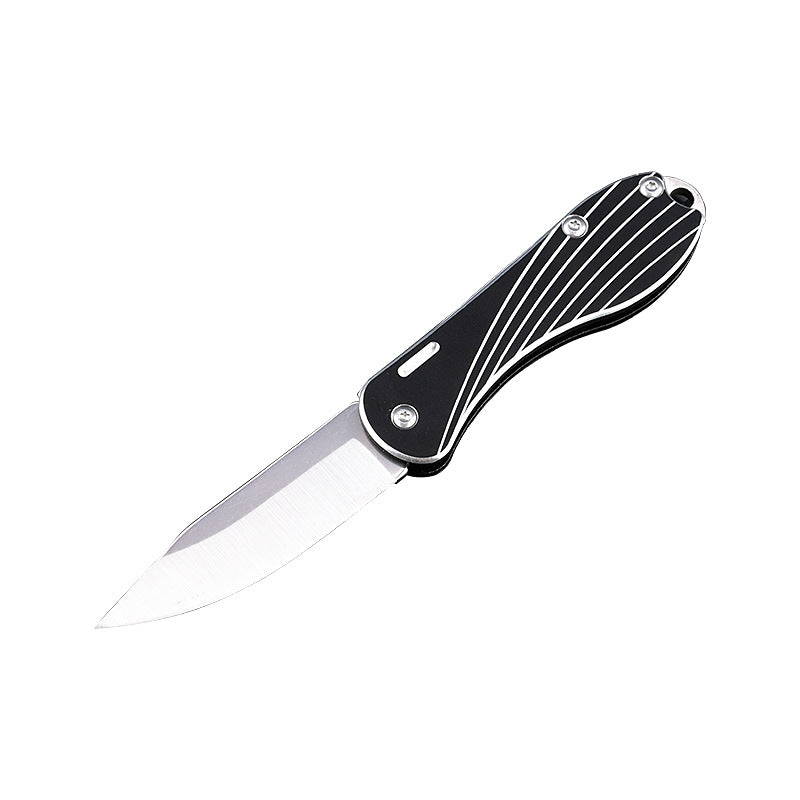 MASALONG MA-TY-049 Cuchillo mariposa negro, minicuchillo plegable afilado de acero inoxidable, llavero portátil, accesorios para colgar, desembalaje, entrega exprés, cuchillo para abrir cajas, cuchillo para frutas