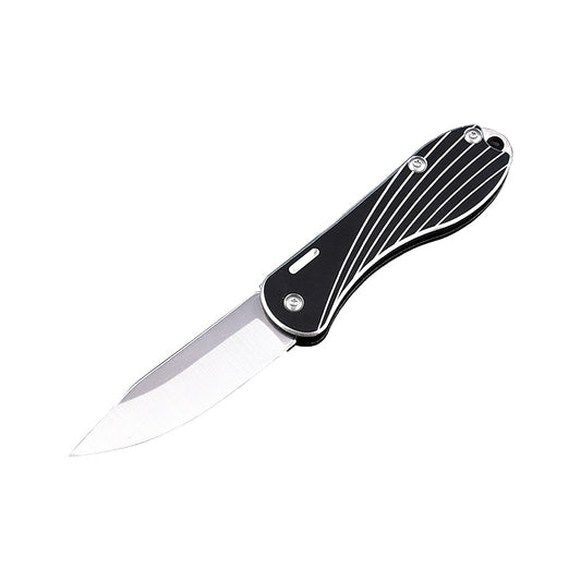 MASALONG MA-TY-049 Cuchillo mariposa negro, minicuchillo plegable afilado de acero inoxidable, llavero portátil, accesorios para colgar, desembalaje, entrega exprés, cuchillo para abrir cajas, cuchillo para frutas