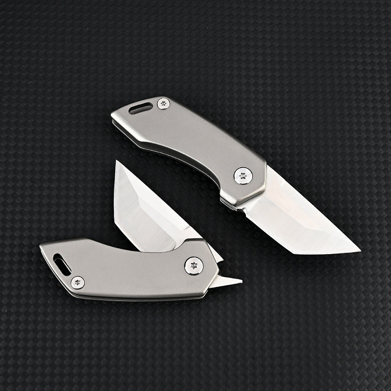 MASALONG MA-TY-054 Cuchillo plegable de aleación de titanio, cuchillo para exteriores afilado y portátil, abridor de botellas multifuncional de autodefensa, llavero portátil, cuchillo de desempaquetado