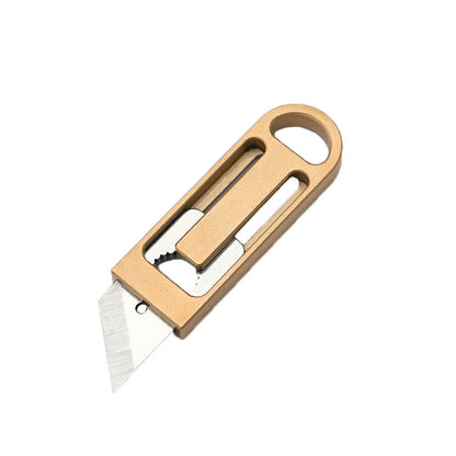 MASALONG MA-TY-068 Mini cuchillo de aleación de titanio, cuchillo de latón afilado y creativo, cuchillo de desembalaje y entrega exprés, cuchillo colgante de llavero portátil