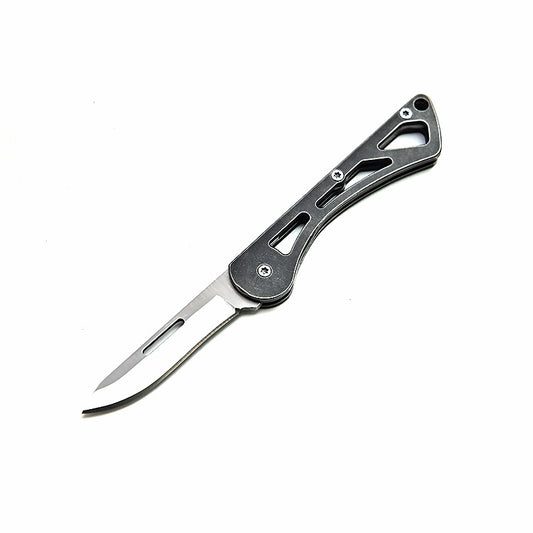 MASALONG MA-TY-033 Mini cuchillo plegable de acero inoxidable, cuchillo portátil afilado para exteriores, cuchillo de fruta de autodefensa, llavero portátil, desembalaje, cuchillo de entrega exprés