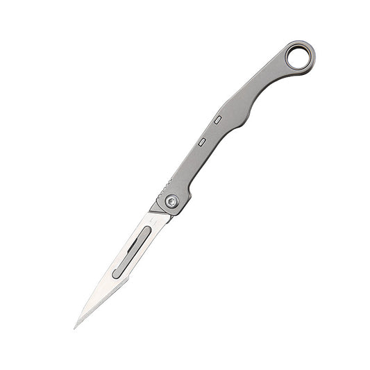 MASALONG MA-TY-028 Cuchillo pequeño Eagle Falcon de aleación de titanio, cuchillo afilado para cortar papel artístico, hoja intercambiable, llavero portátil, cuchillo exprés