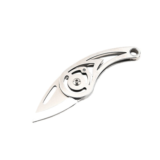 MASALONG MA-TY-024 Cuchillo de caracol de aleación de titanio, mini cuchillo plegable de acero inoxidable, colgante de llavero portátil, desempaquetado, desembalaje, cuchillo de entrega exprés