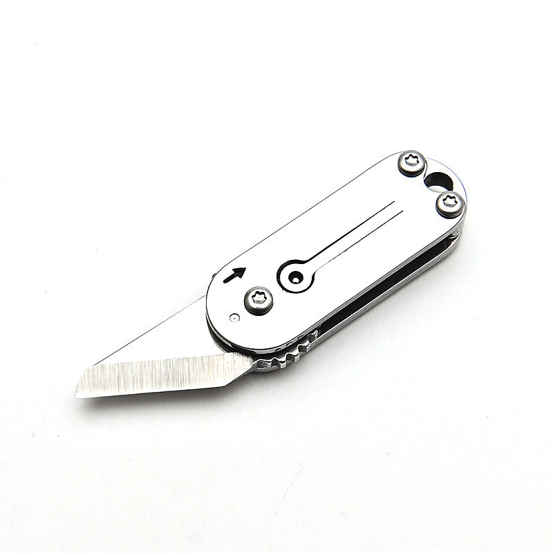 MASALONG MA-TY-021 Pequeño y lindo cuchillo mini de acero inoxidable Cuchillo de bolsillo portátil Cuchillo de bolsillo Llavero Colgante Caja abierta Cuchillo exprés