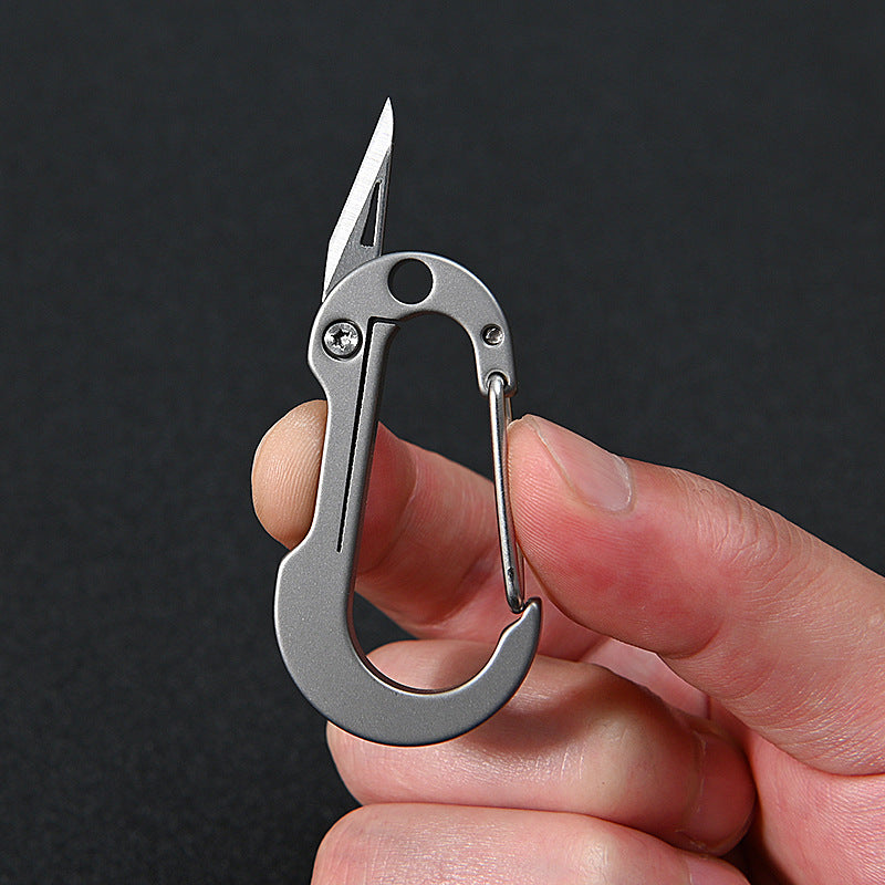 MASALONG MA-TY-016 Multi functional titanium alloy keychain with small blade, convenient for carrying unboxing and express delivery, small knife for men's waist hanging car keychain