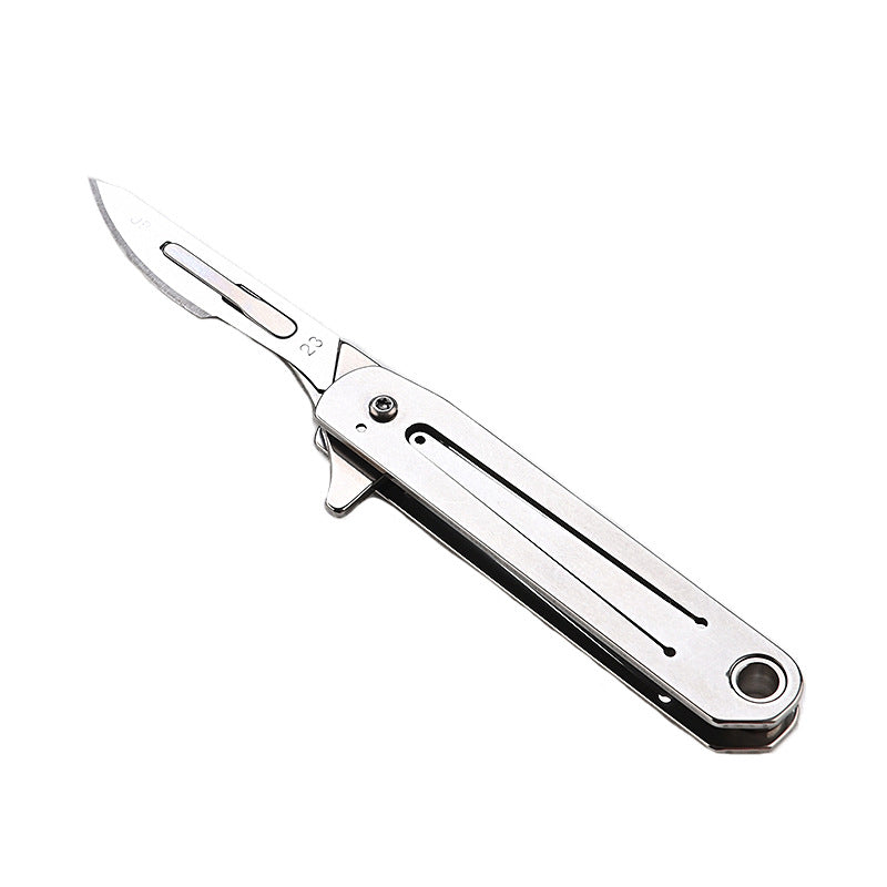 MASALONG MA-TY-020 Aço inoxidável Faca de arte de abertura rápida Mini chaveiro dobrável Lâmina pequena Faca de papel de corte afiada Faca de abertura expressa portátil