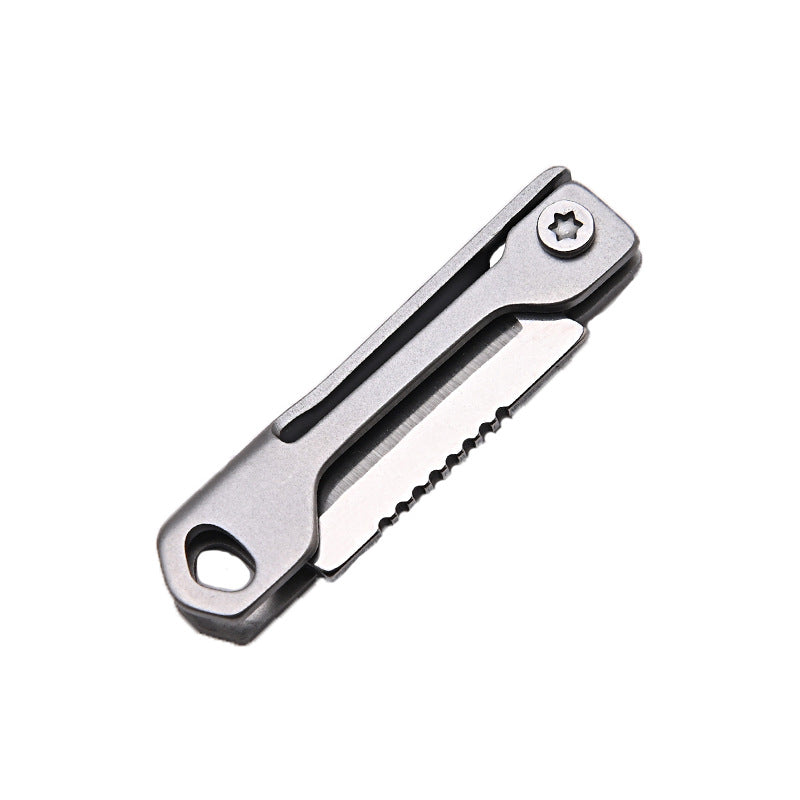 MASALONG MA-TY-005 Aço inoxidável cabeça quadrada mini faca dobrável afiada, portátil, caixa aberta, faca pequena, chaveiro, pingente, portátil, canivete