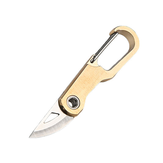 MASALONG MA-TY-026 Cuchillo llavero de latón para automóvil, afilado, autodefensa, portátil, cuchillo para desempaquetar, colgante llavero portátil, desempaquetado, cuchillo de entrega exprés