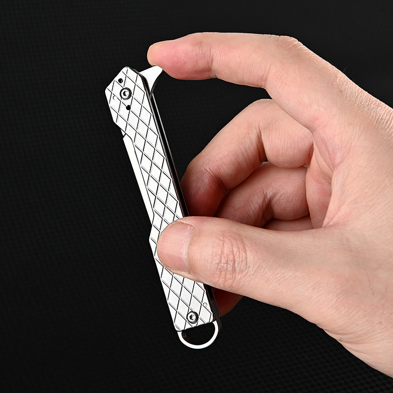 MASALONG MA-TY-052 Cuchillo de arte de 60 hojas, cuchilla para cortar papel, cuchillo plegable de acero inoxidable afilado, cuchilla reemplazable, llavero portátil, cuchillo de desempaquetado