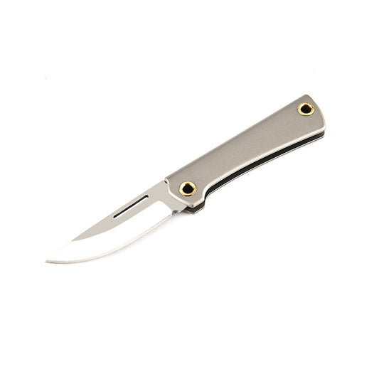 MASALONG MA-TY-029 Hoja plegable de aleación de titanio, mini cuchillo de alta dureza, llavero portátil, cuchillo de entrega exprés, cuchillo de fruta para exteriores para autodefensa