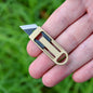 MASALONG MA-TY-068 Mini cuchillo de aleación de titanio, cuchillo de latón afilado y creativo, cuchillo de desembalaje y entrega exprés, cuchillo colgante de llavero portátil