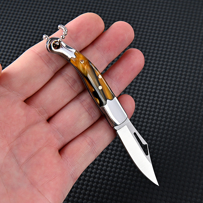 MASALONG MA-TY-018 Stainless Steel Mini Folding Knife Sharp Shrimp Knife Unpacking Express Box Opening Knife Keychain Pendant Fruit Knife Self Defense