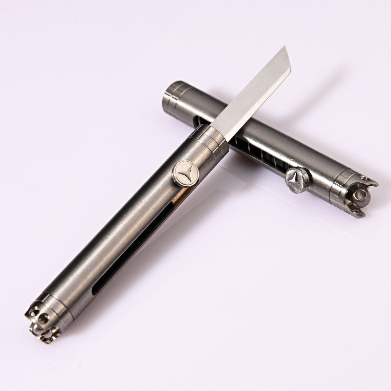 MASALONG MA-TY-058 Mini cuchillo llavero de titanio puro con alta dureza, herramienta de autodefensa afilada, cuchillo de fruta, cuchillo de entrega exprés portátil y fácil de desmontar
