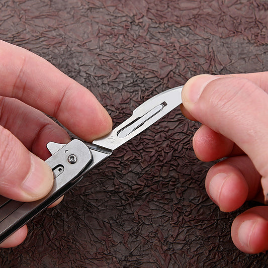 MASALONG MA-TY-020 Cuchillo de arte de apertura rápida de acero inoxidable Mini llavero plegable Cuchillo de papel de corte afilado de hoja pequeña Cuchillo de apertura rápida portátil