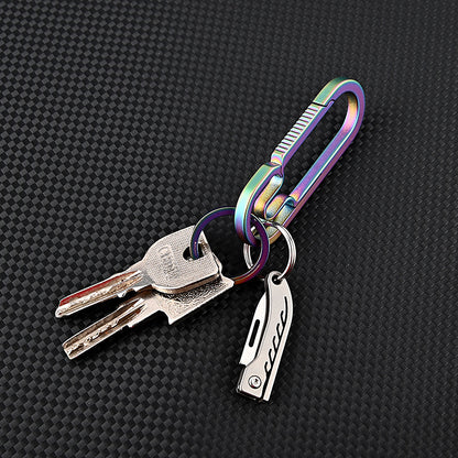 MASALONG MA-TY-048 Mini cuchillo plegable de aleación de titanio Llavero portátil con acero D2 de alta dureza Cuchillo afilado Cuchillo de entrega portátil y sin embalaje